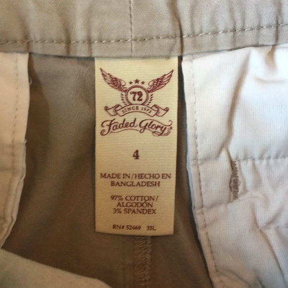 Bundle of 2 Girls School Uniform Tan Shorts - Picture 3 of 7